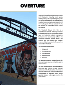 Page from the City of Woodstock Cultural Arts Master Plan