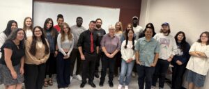 Michael Venditti and Professor Carol Walther with Gender and Crime students